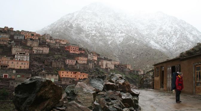 A quiet street in the Atlas mountains